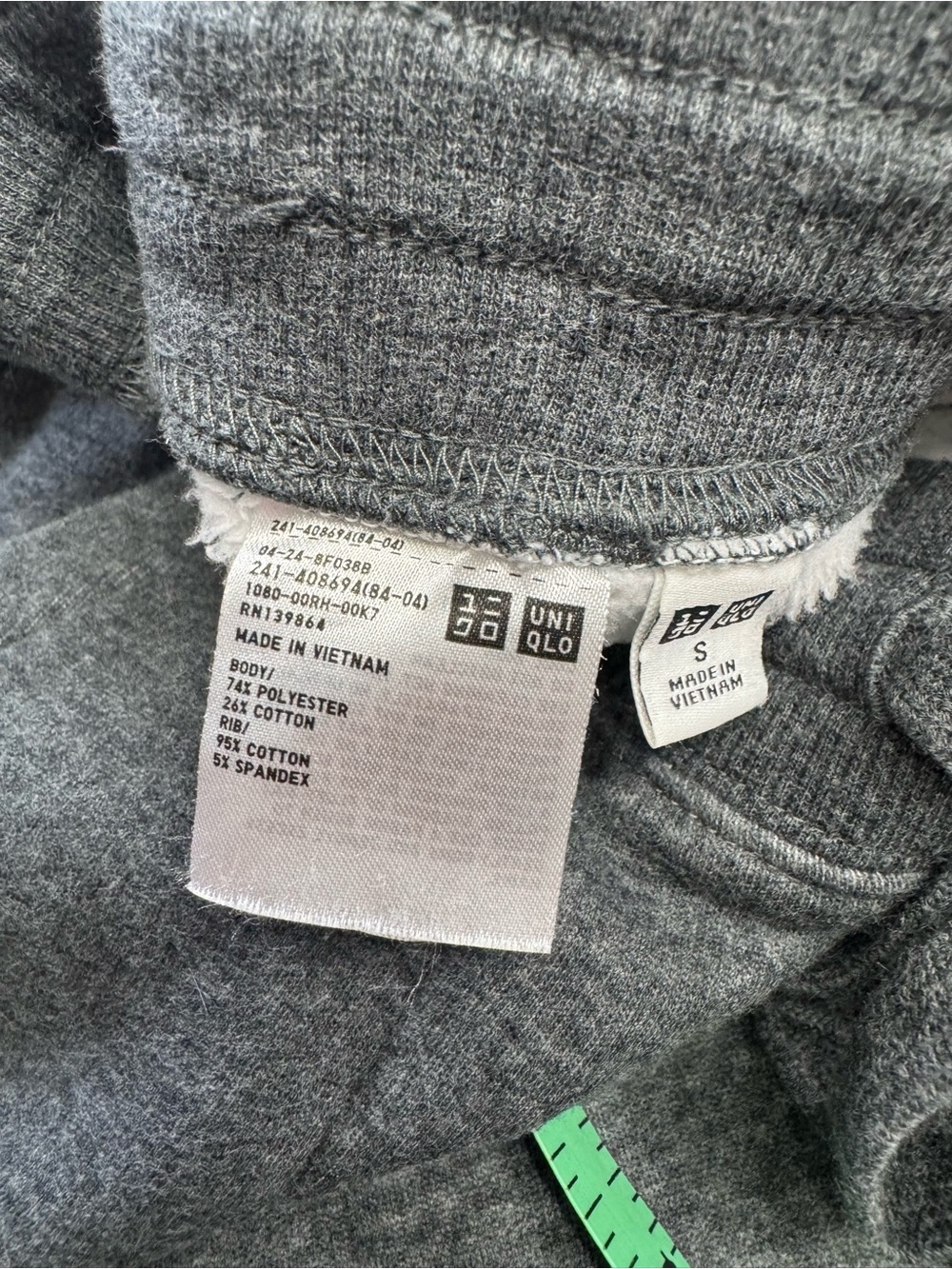 Uniqlo Women’s Sz S Gray Fleece Lined Drawstring Joggers Sweatpants - Picture 3 of 5